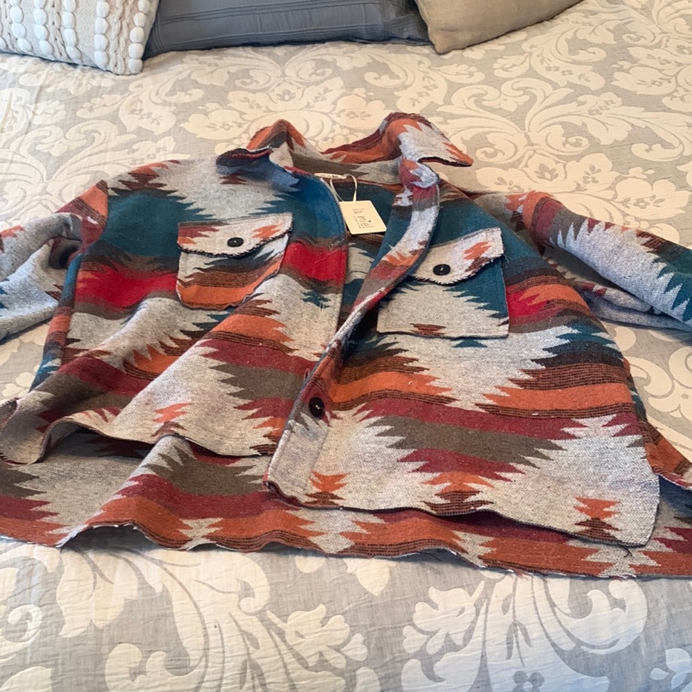 Aztec shacket ! Super cute, brand new with tags